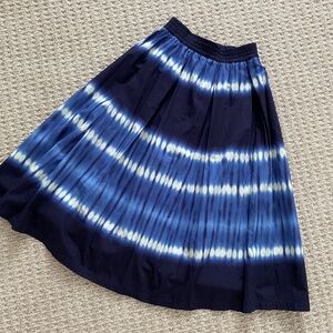 Zara Blue Tie-Dye Midi Skirt XS